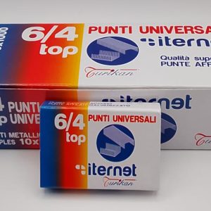Punti metallici universali Iternet 6/4 – confezione 1000 punti